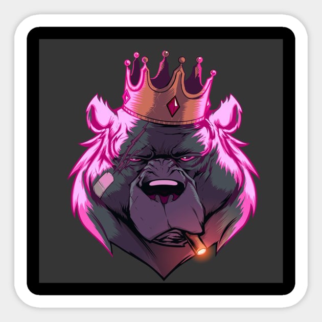 Bear king Sticker by Ding Dang